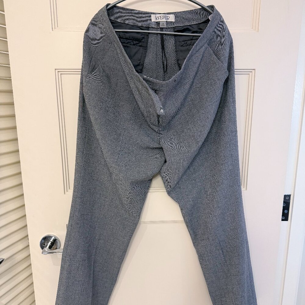 ECU - Size 14P - Kasper Gray Suit Pants Straight Leg